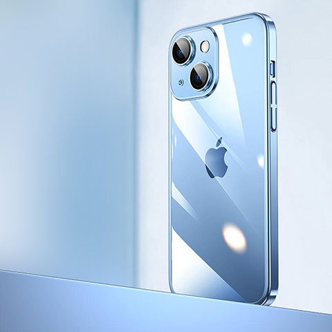 Cover Crystal Trasparente Rigida Cover QC2 per Apple iPhone 15 Blu