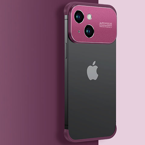 Cover Crystal Trasparente Rigida Cover QC3 per Apple iPhone 14 Plus Rosso