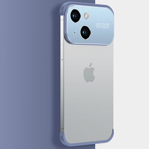 Cover Crystal Trasparente Rigida Cover QC3 per Apple iPhone 15 Blu