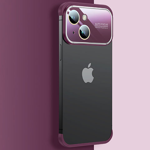 Cover Crystal Trasparente Rigida Cover QC4 per Apple iPhone 13 Rosso Rosa