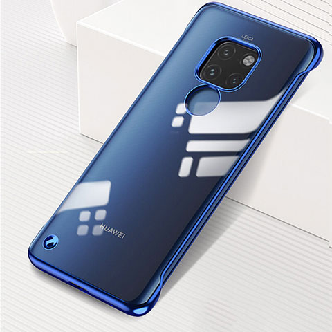 Cover Crystal Trasparente Rigida Cover S01 per Huawei Mate 20 Blu