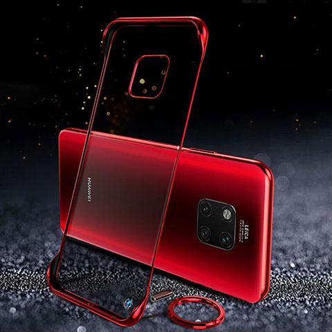 Cover Crystal Trasparente Rigida Cover S01 per Huawei Mate 20 Pro Rosso