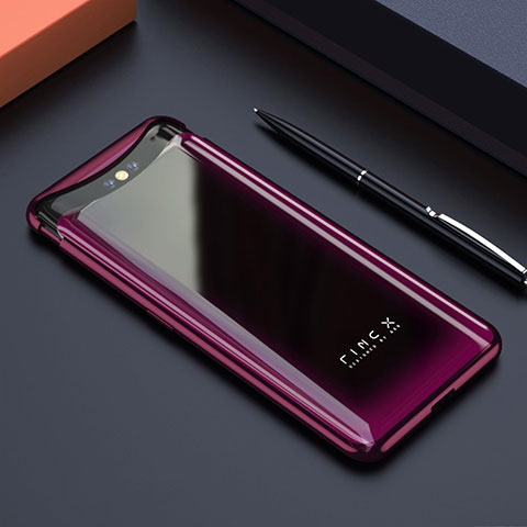 Cover Crystal Trasparente Rigida Cover S01 per Oppo Find X Rosa Caldo