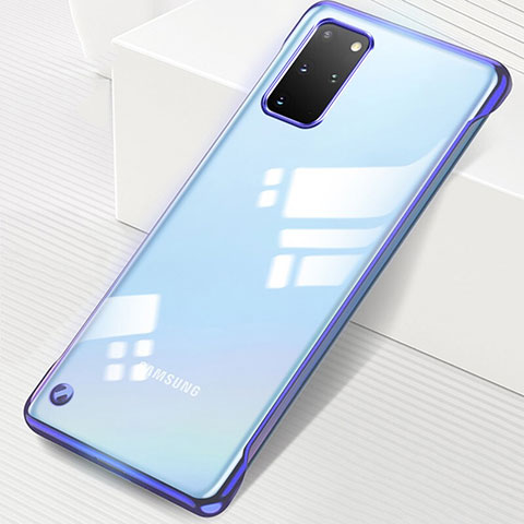 Cover Crystal Trasparente Rigida Cover S01 per Samsung Galaxy S20 Plus Blu