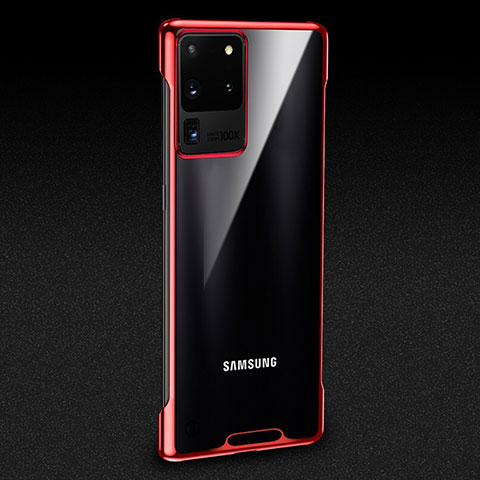 Cover Crystal Trasparente Rigida Cover S01 per Samsung Galaxy S20 Ultra Rosso