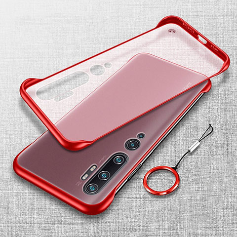 Cover Crystal Trasparente Rigida Cover S01 per Xiaomi Mi Note 10 Pro Rosso