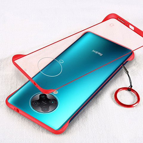 Cover Crystal Trasparente Rigida Cover S01 per Xiaomi Redmi K30 Pro Zoom Rosso