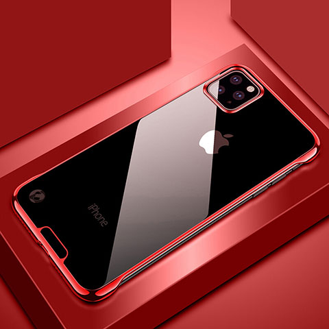Cover Crystal Trasparente Rigida Cover S02 per Apple iPhone 11 Pro Max Rosso