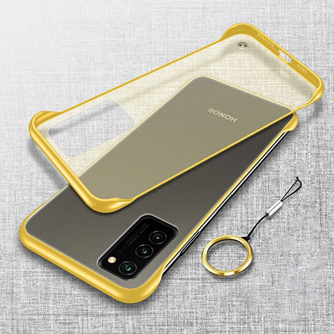 Cover Crystal Trasparente Rigida Cover S02 per Huawei Honor V30 5G Giallo