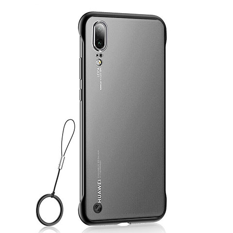 Cover Crystal Trasparente Rigida Cover S02 per Huawei P20 Nero