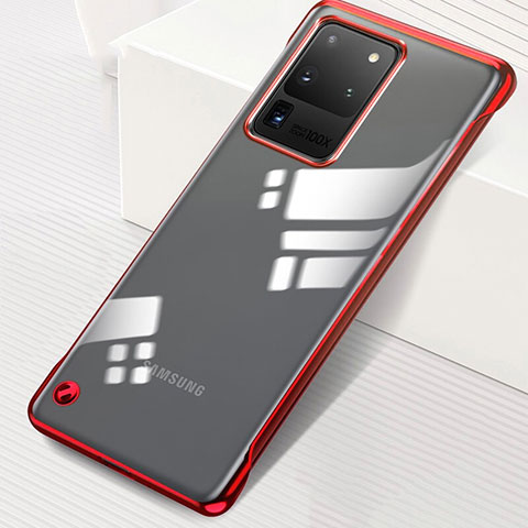 Cover Crystal Trasparente Rigida Cover S02 per Samsung Galaxy S20 Ultra 5G Rosso