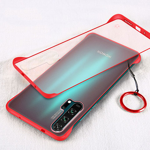 Cover Crystal Trasparente Rigida Cover S03 per Huawei Honor 20 Pro Rosso