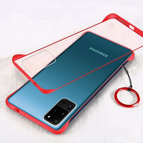 Cover Crystal Trasparente Rigida Cover S03 per Samsung Galaxy S20 Ultra 5G Rosso