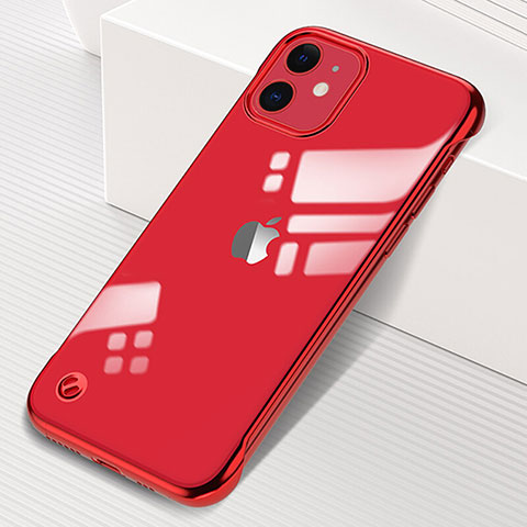 Cover Crystal Trasparente Rigida Cover S05 per Apple iPhone 11 Rosso