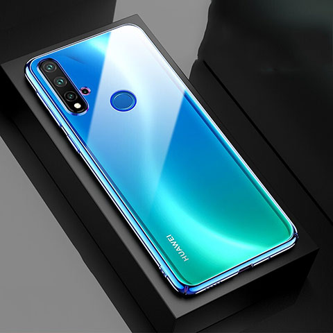 Cover Crystal Trasparente Rigida Cover S05 per Huawei P20 Lite (2019) Blu