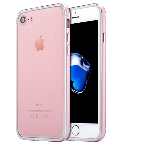 Cover Lusso Alluminio Laterale per Apple iPhone SE (2020) Oro Rosa