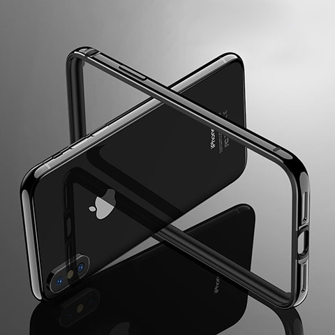 Cover Lusso Alluminio Laterale per Apple iPhone X Nero