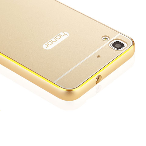 Cover Lusso Alluminio Laterale per Huawei Y6 Oro