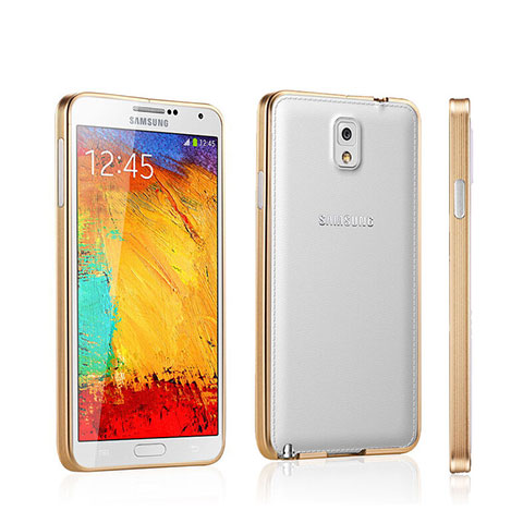 Cover Lusso Alluminio Laterale per Samsung Galaxy Note 3 N9000 Oro