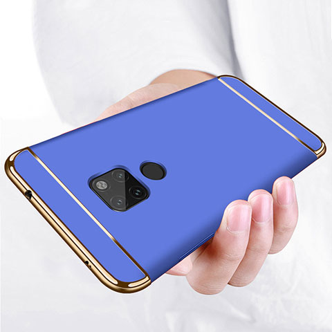 Cover Lusso Metallo Laterale e Plastica per Huawei Mate 20 Blu