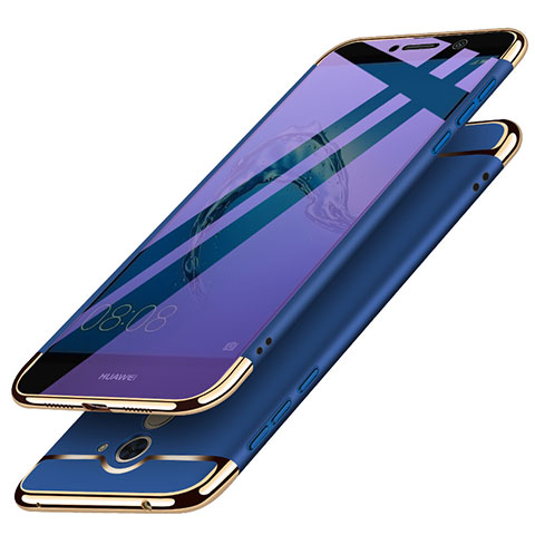 Cover Lusso Metallo Laterale e Plastica per Huawei Y7 Prime Blu