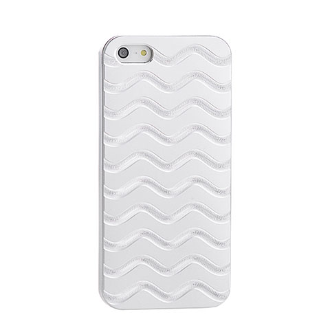 Cover Lusso Wave Alluminio per Apple iPhone 5S Argento