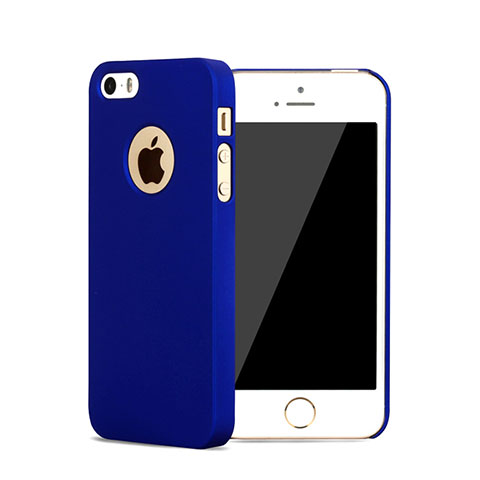 Cover Plastica Rigida Opaca con Foro per Apple iPhone 5 Blu