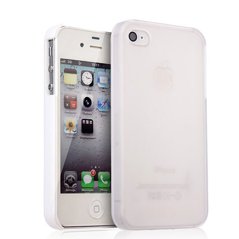 Cover Plastica Rigida Opaca per Apple iPhone 4 Bianco