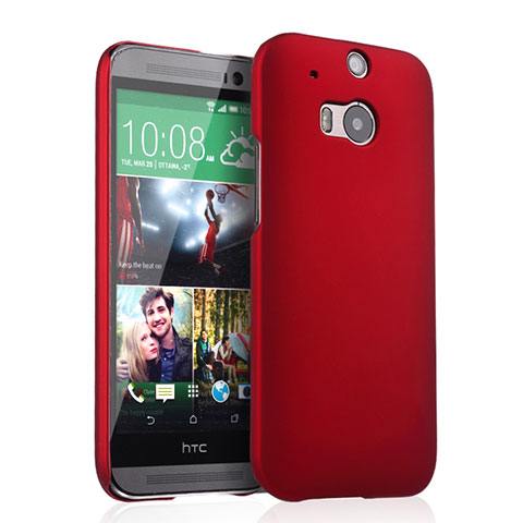 Cover Plastica Rigida Opaca per HTC One M8 Rosso