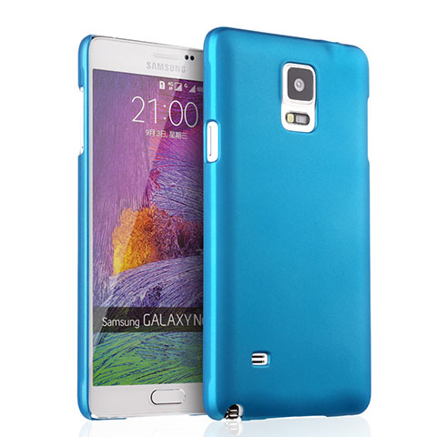 Cover Plastica Rigida Opaca per Samsung Galaxy Note 4 Duos N9100 Dual SIM Cielo Blu