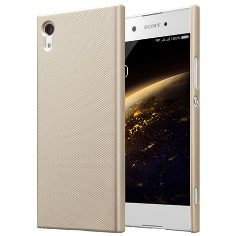 Cover Plastica Rigida Opaca per Sony Xperia XA1 Oro