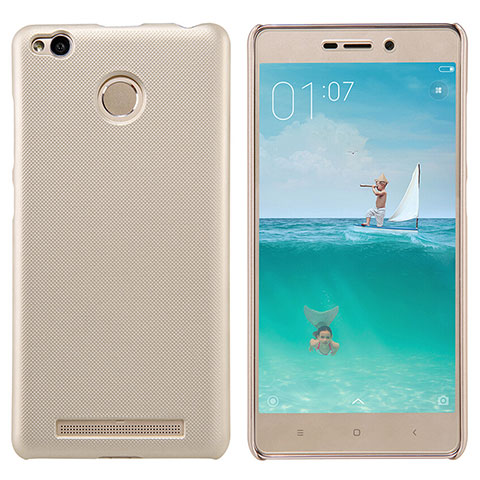 Cover Plastica Rigida Perforato per Xiaomi Redmi 3 Pro Oro