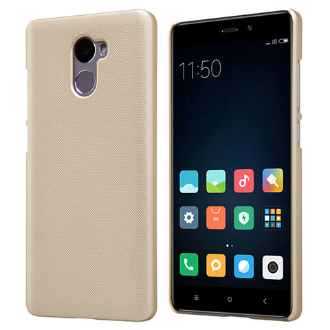 Cover Plastica Rigida Perforato per Xiaomi Redmi 4 Standard Edition Oro