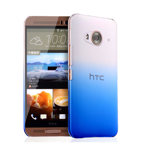 Cover Plastica Trasparente Rigida Sfumato per HTC One Me Blu