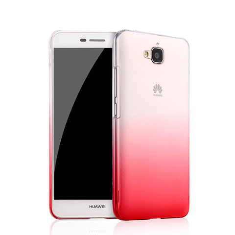 Cover Plastica Trasparente Rigida Sfumato per Huawei Y6 Pro Rosa