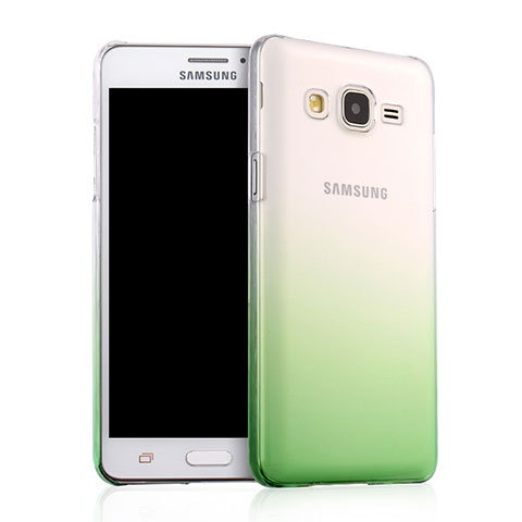 Cover Plastica Trasparente Rigida Sfumato per Samsung Galaxy On5 Pro Verde
