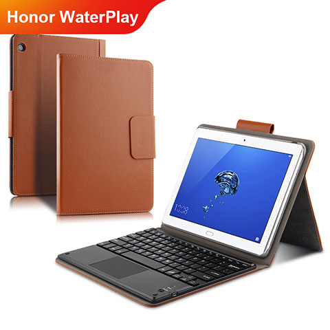 Cover Portafoglio In Pelle con Supporto L01 per Huawei Honor WaterPlay 10.1 HDN-W09 Oro