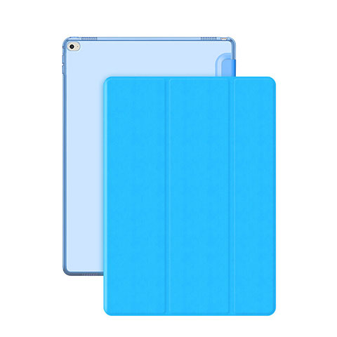 Cover Portafoglio In Pelle con Supporto per Apple iPad Pro 12.9 Cielo Blu