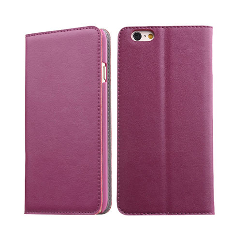 Cover Portafoglio In Pelle con Supporto per Apple iPhone 6 Plus Viola