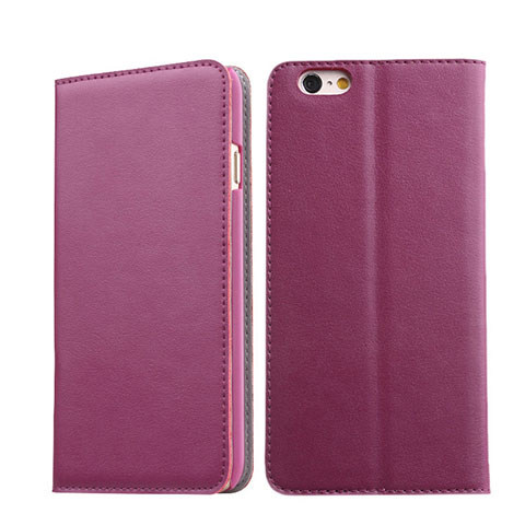 Cover Portafoglio In Pelle con Supporto per Apple iPhone 6 Viola