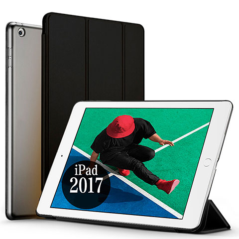 Cover Portafoglio In Pelle con Supporto per Apple New iPad Pro 9.7 (2017) Nero