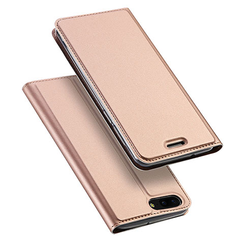 Cover Portafoglio In Pelle con Supporto per Asus Zenfone 4 ZE554KL Oro Rosa