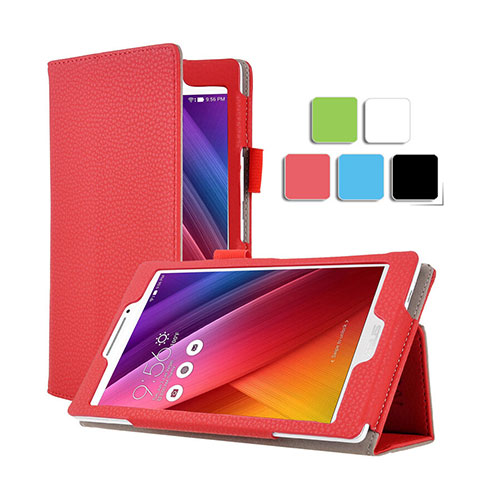 Cover Portafoglio In Pelle con Supporto per Asus ZenPad C 7.0 Z170CG Rosso