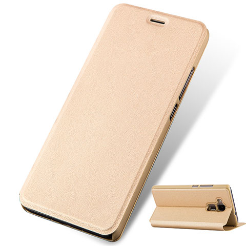 Cover Portafoglio In Pelle con Supporto per Huawei GR5 Mini Oro