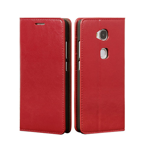 Cover Portafoglio In Pelle con Supporto per Huawei GR5 Rosso