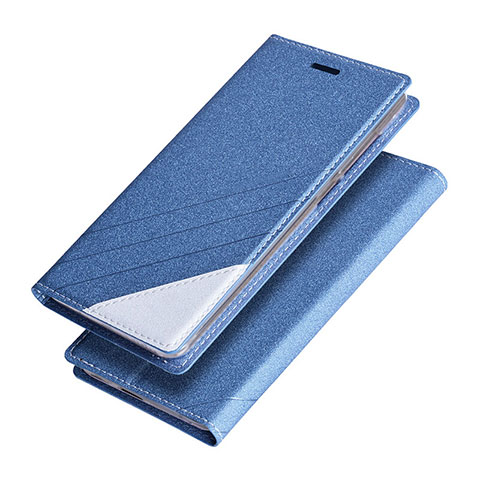 Cover Portafoglio In Pelle con Supporto per Huawei Honor V9 Blu