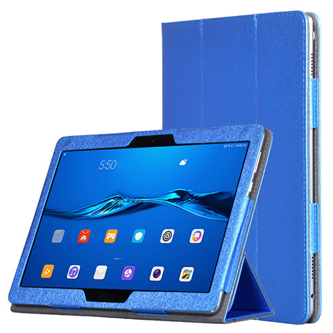 Cover Portafoglio In Pelle con Supporto per Huawei MediaPad M3 Lite Blu