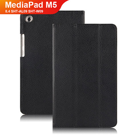 Cover Portafoglio In Pelle con Supporto per Huawei MediaPad M5 8.4 SHT-AL09 SHT-W09 Nero