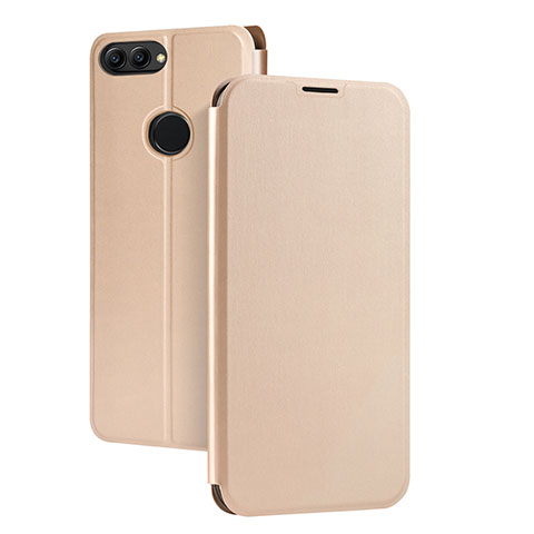 Cover Portafoglio In Pelle con Supporto per Huawei P Smart Oro