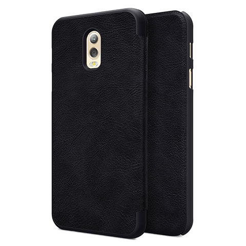 Cover Portafoglio In Pelle con Supporto per Samsung Galaxy C7 (2017) Nero